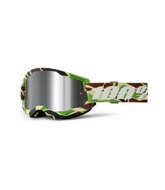 100% 100% STRATA 2 SR GOGGLES W/ MIRROR LENS CAMO/SILVER