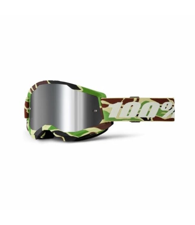 100% STRATA 2 SR GOGGLES W/ MIRROR LENS CAMO/SILVER