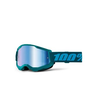 100% STRATA 2 SR GOGGLES W/ MIRROR LENS STONE/BLUE