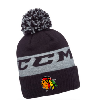 CCM WAA CCM POM POM TOQUE BLACK C5409 YTH