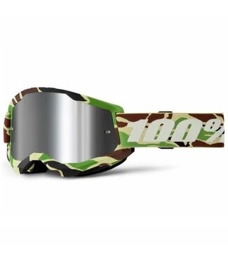 100% 100% STRATA 2 SR GOGGLES W/ MIRROR LENS CAMO/SILVER