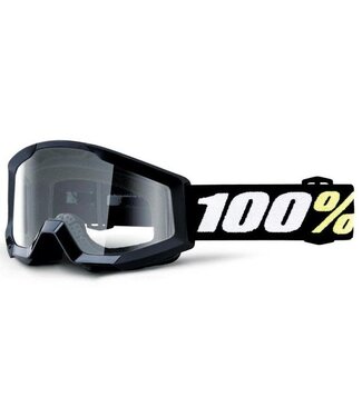 100% 100% STRATA MINI GOGGLES YOUTH W/ CLEAR LENS BLACK