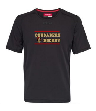 CCM CRUSADERS CCM PREMIUM TRAINING SS SHIRT BLACK SR