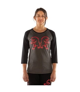 Chromag CHROMAG MISSION 3/4 WOMENS SHIRT CHARCOAL HIBISCUS