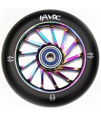 Havoc HAVOC SPOKE WHEEL 110MM X 24MM OILSLICK (EACH)