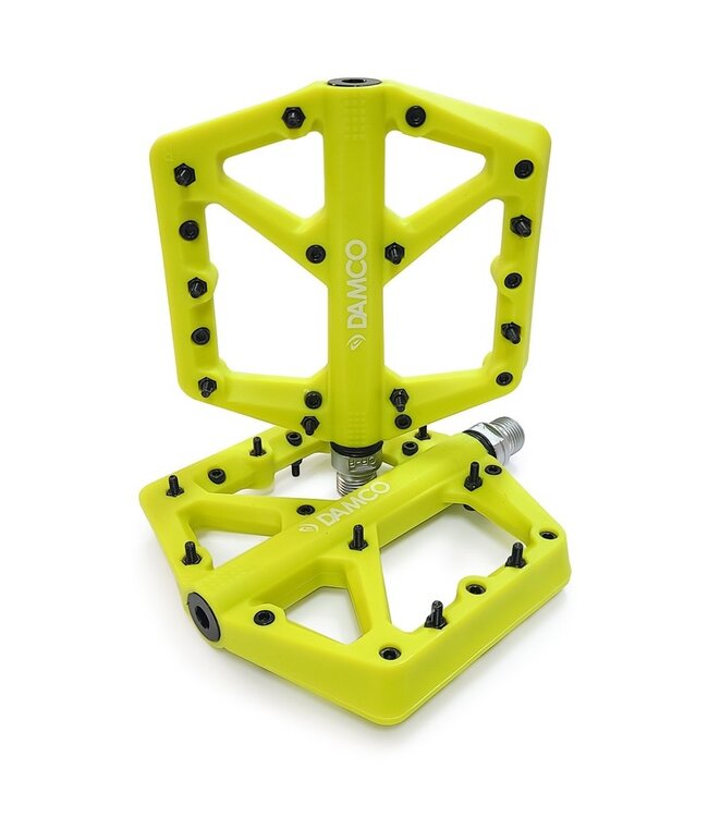 DAMCO BMX NYLON PEDALS NEON YELLOW