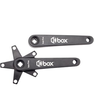 Box BOX FIVE COLD FORGED 3 PIECE SQUARE TAPERED CRANKS 155MM BLACK