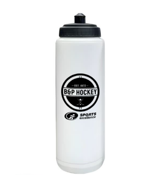 B&P HOCKEY WATER BOTTLE 1L WHITE