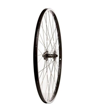 Alex ALEX DM18 700C FRONT WHEEL DISC QR BLACK (SILVER SPOKES)