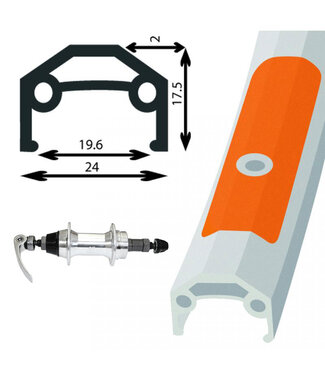 Damco DAMCO 27 X 1-1/4" FRONT WHEEL QR SILVER