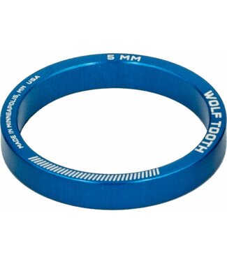 WOLF TOOTH WOLF TOOTH HEADSET SPACER 5MM BLUE