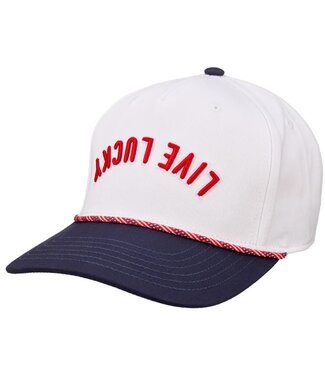 Black Clover BLACK CLOVER ADJUSTABLE SNAPBACK HAT UPSIDE DOWN LUCK 9 WHITE