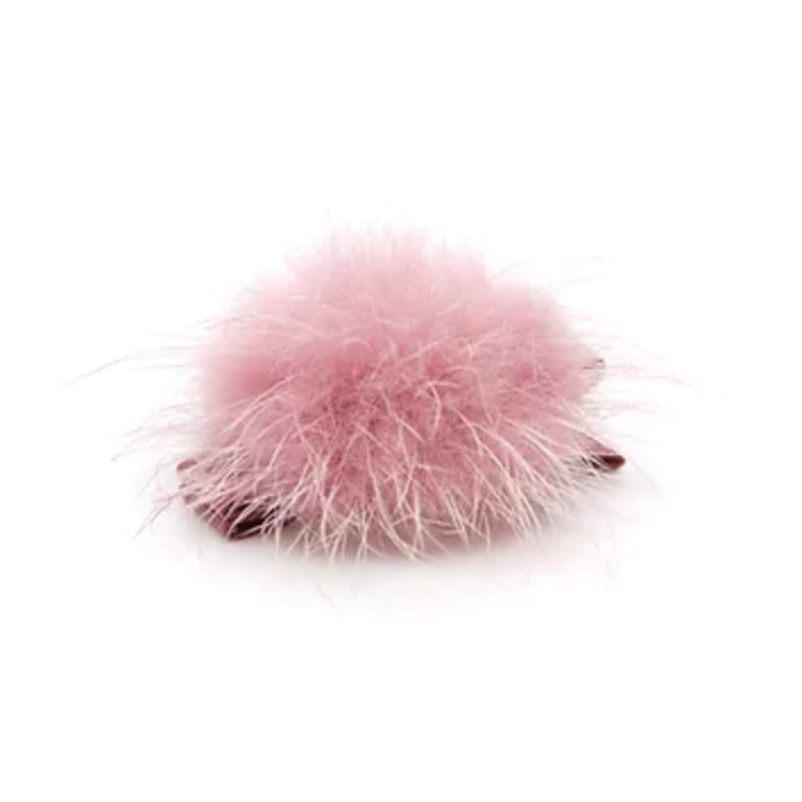 Olilia Small Mink Puff Hair Clip - Rosy Mauve - Mini Dreamers Olilia Small Mink Puff Hair Clip - Rosy Mauve - Mini Dreamers