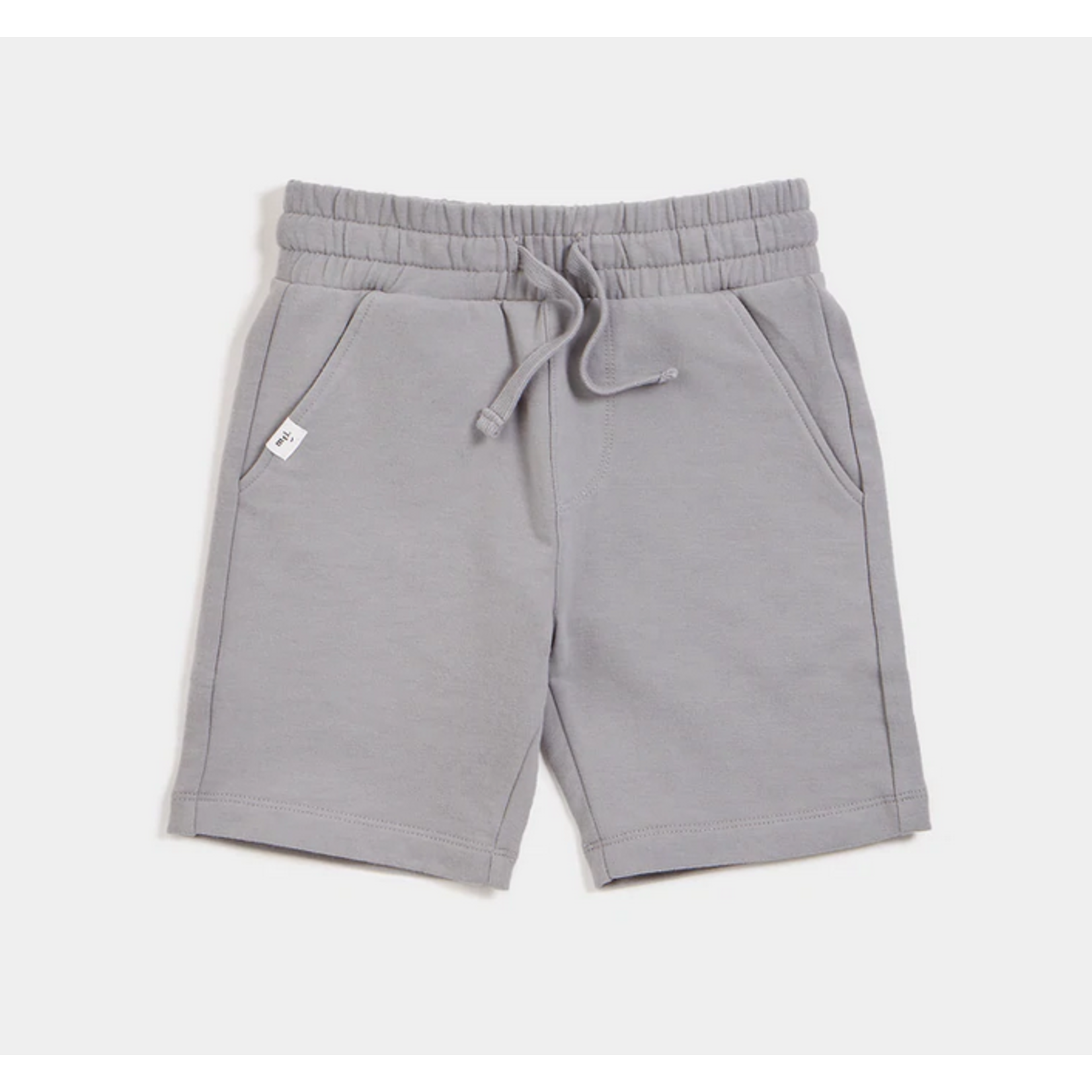 miles the label Mile The Label Cement Grey French Terry Shorts - Grey