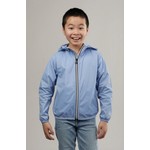 O8 O8 Kids powder blue full zip packable rain jacket and windbreaker