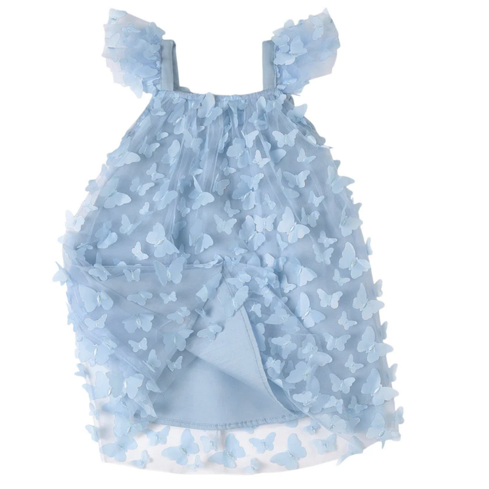 DOLLY DOLLY by Le Petit Tom ® ALLOVER BUTTERFLIES TUTU DRESS (Light Blue)