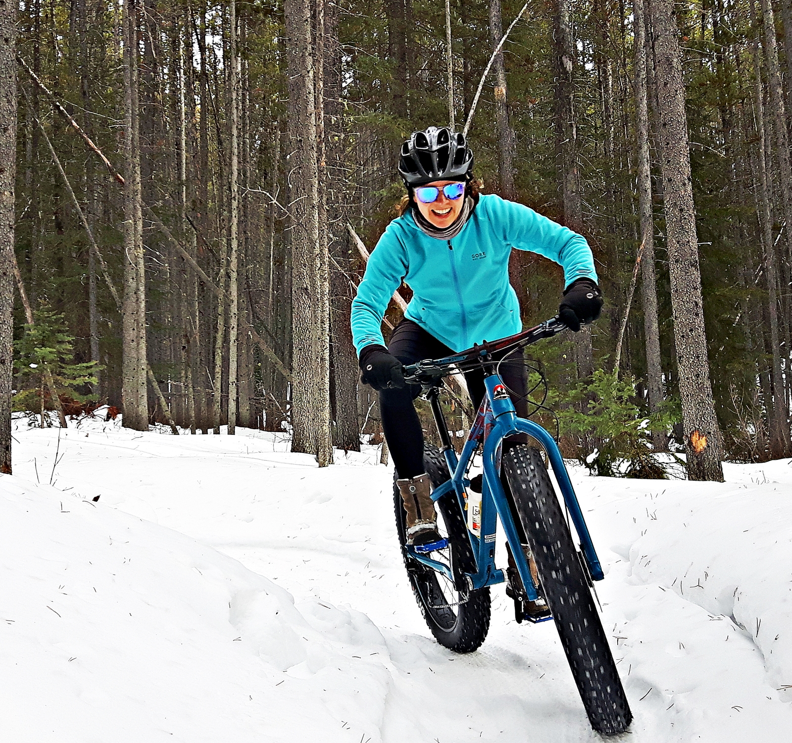 Fat biking bliss on Alberta snow in Bragg Creek