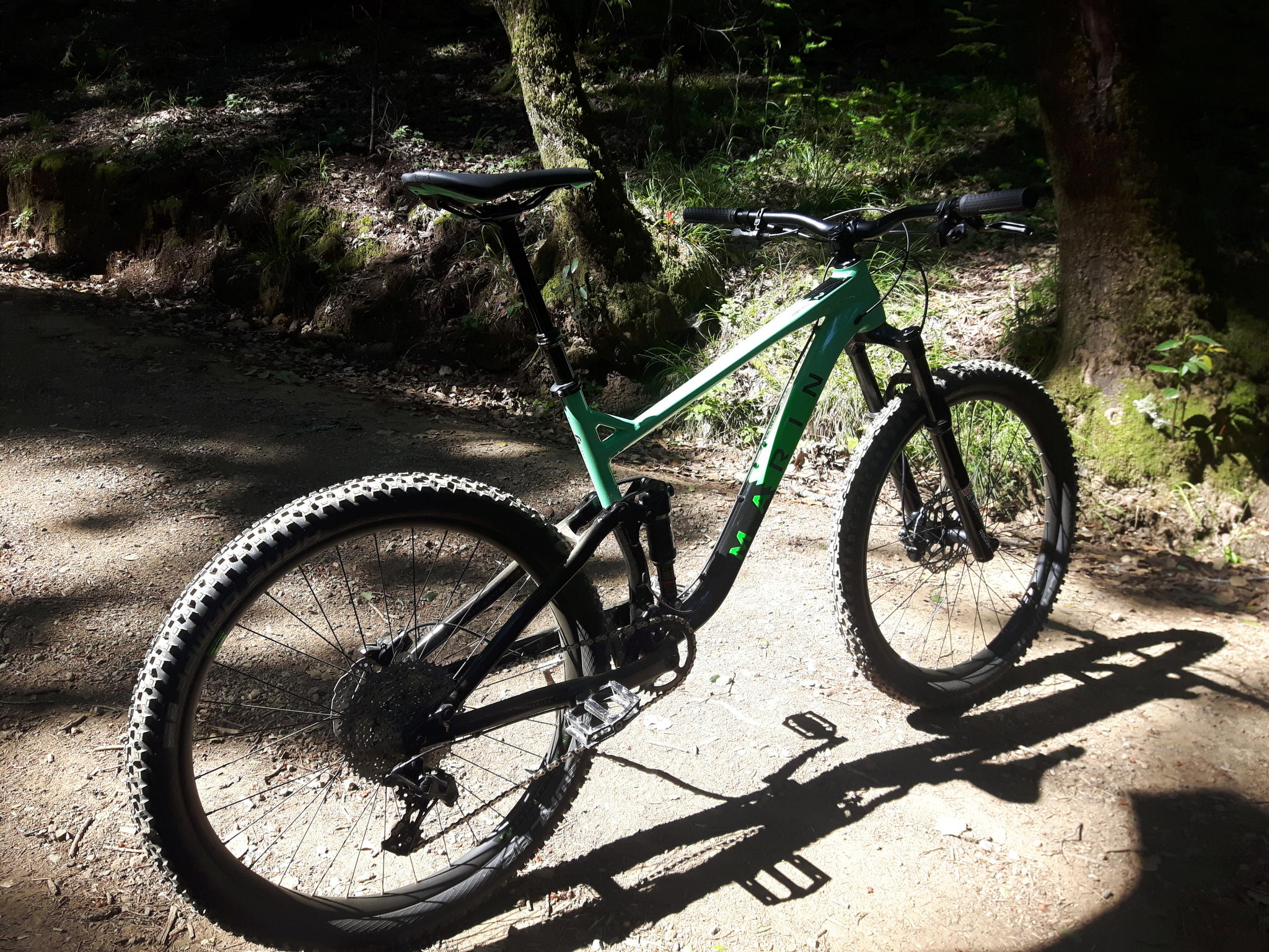 Modern full-suspension trail bike
