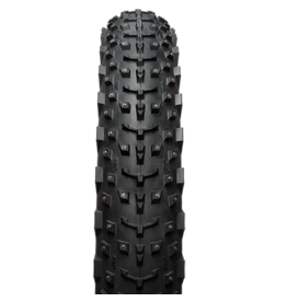 45NRTH 27.5x4.0 45 Dillinger 4 45 NRTH Tire, TR, Fold, Black, 120tpi, 252 Concave Carbide Aluminum Studs