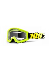 100% Strata Jr. Youth Goggle Neon Yellow Clear Lens