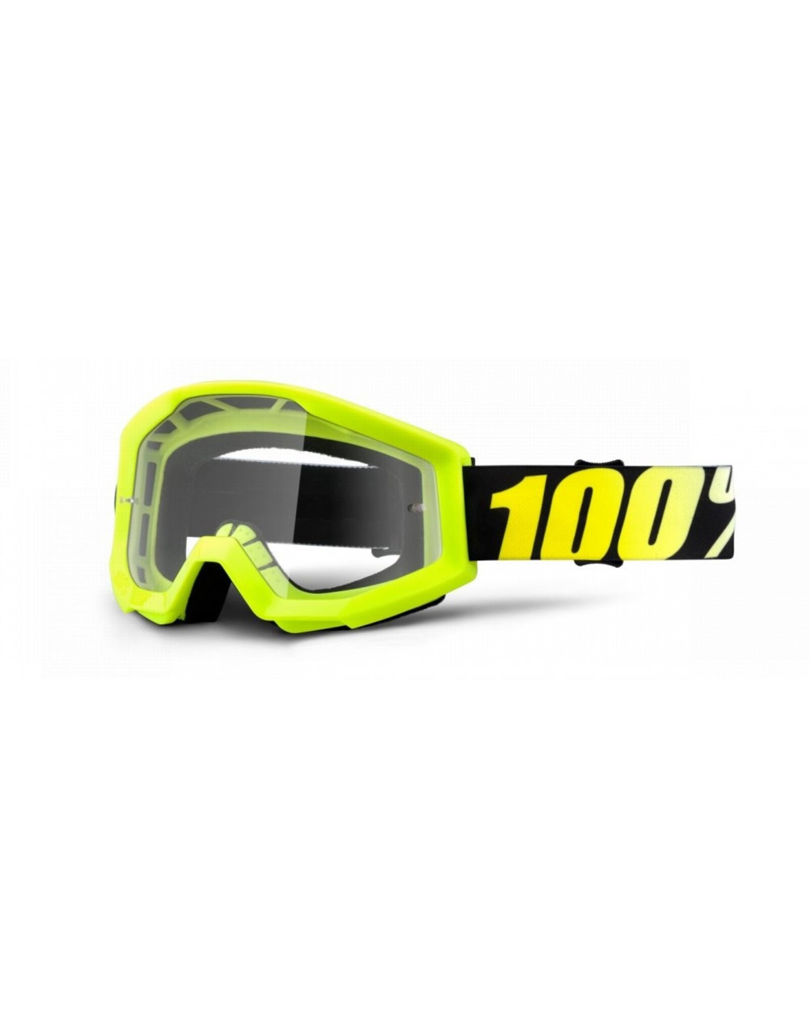 100% Strata Jr. Youth Goggle Neon Yellow Clear Lens