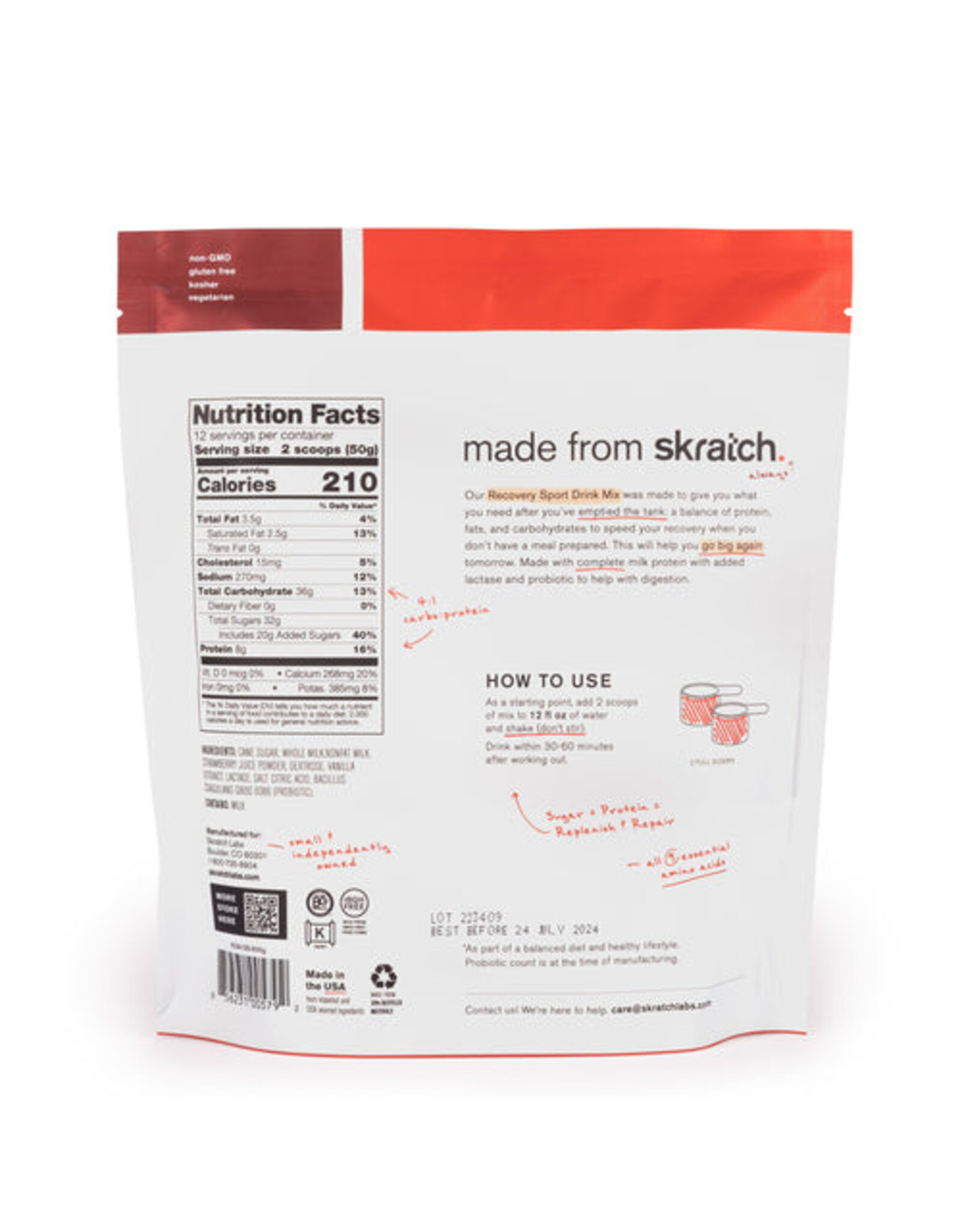 Skratch Labs Skratch Labs Recovery Drink Mix 600g Bag
