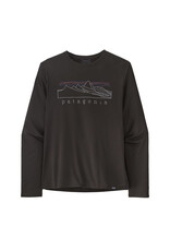Patagonia Mens L/S Cap Cool Daily Graphic Shirt Stratapeaks: Black