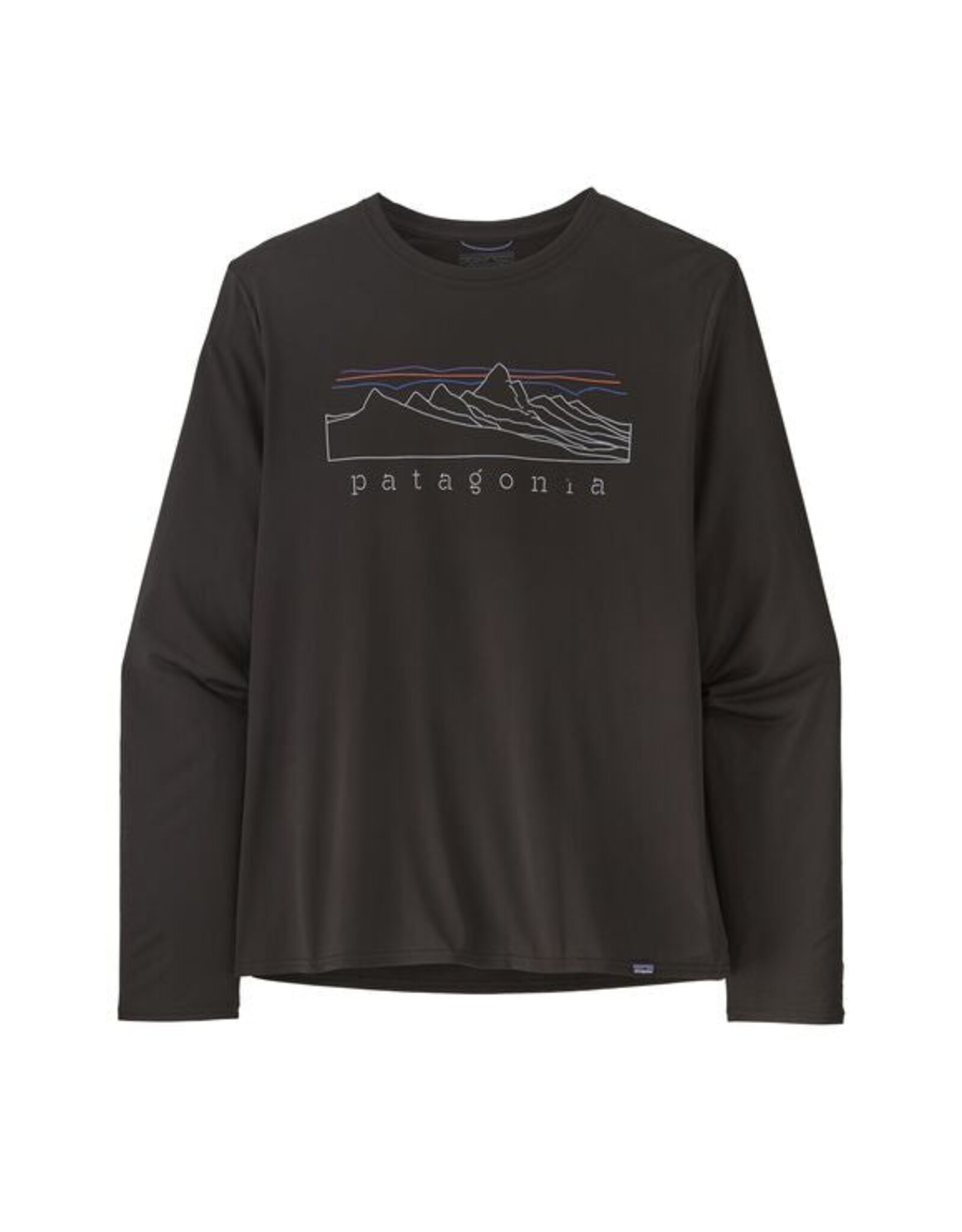 Patagonia Mens L/S Cap Cool Daily Graphic Shirt Stratapeaks: Black
