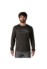Patagonia Mens L/S Cap Cool Daily Graphic Shirt Stratapeaks: Black