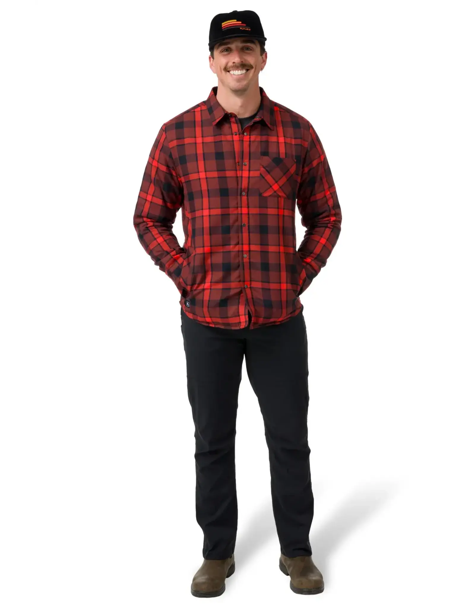 Flylow Gear Sinclair Insulated Flannel MENS Amaro/Magma Plaid