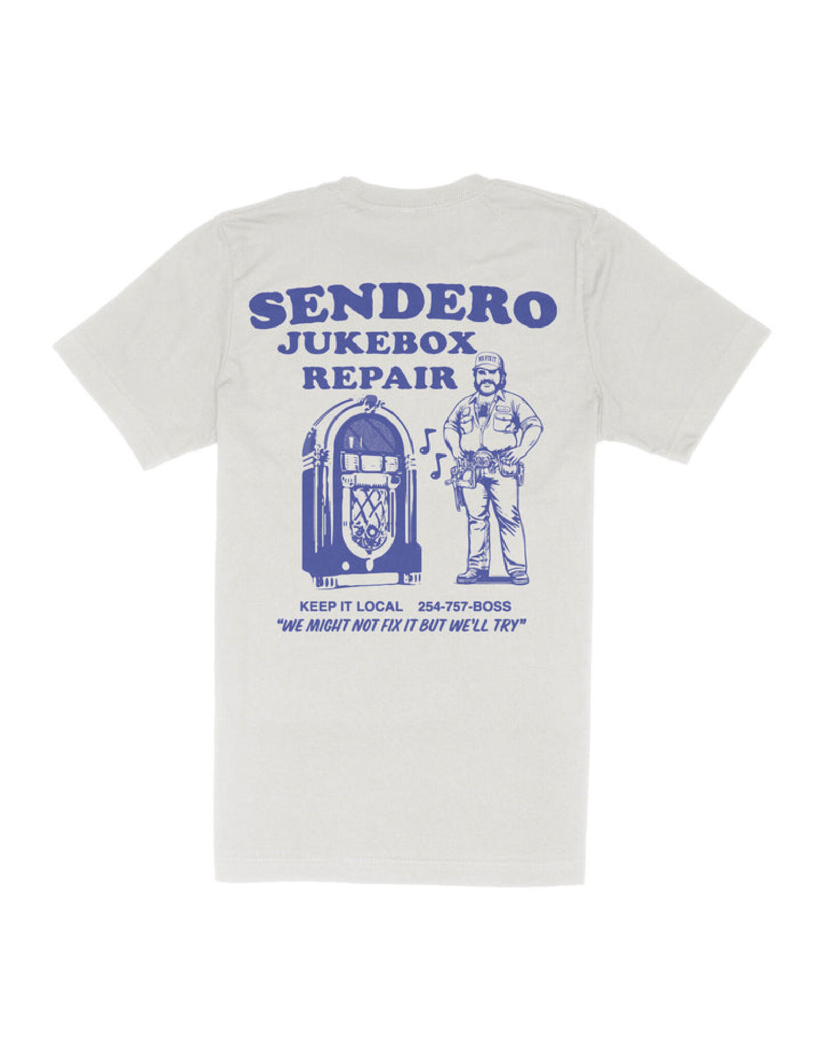 Sendero Provisions Co Jukebox Repair T Shirt Vintage White