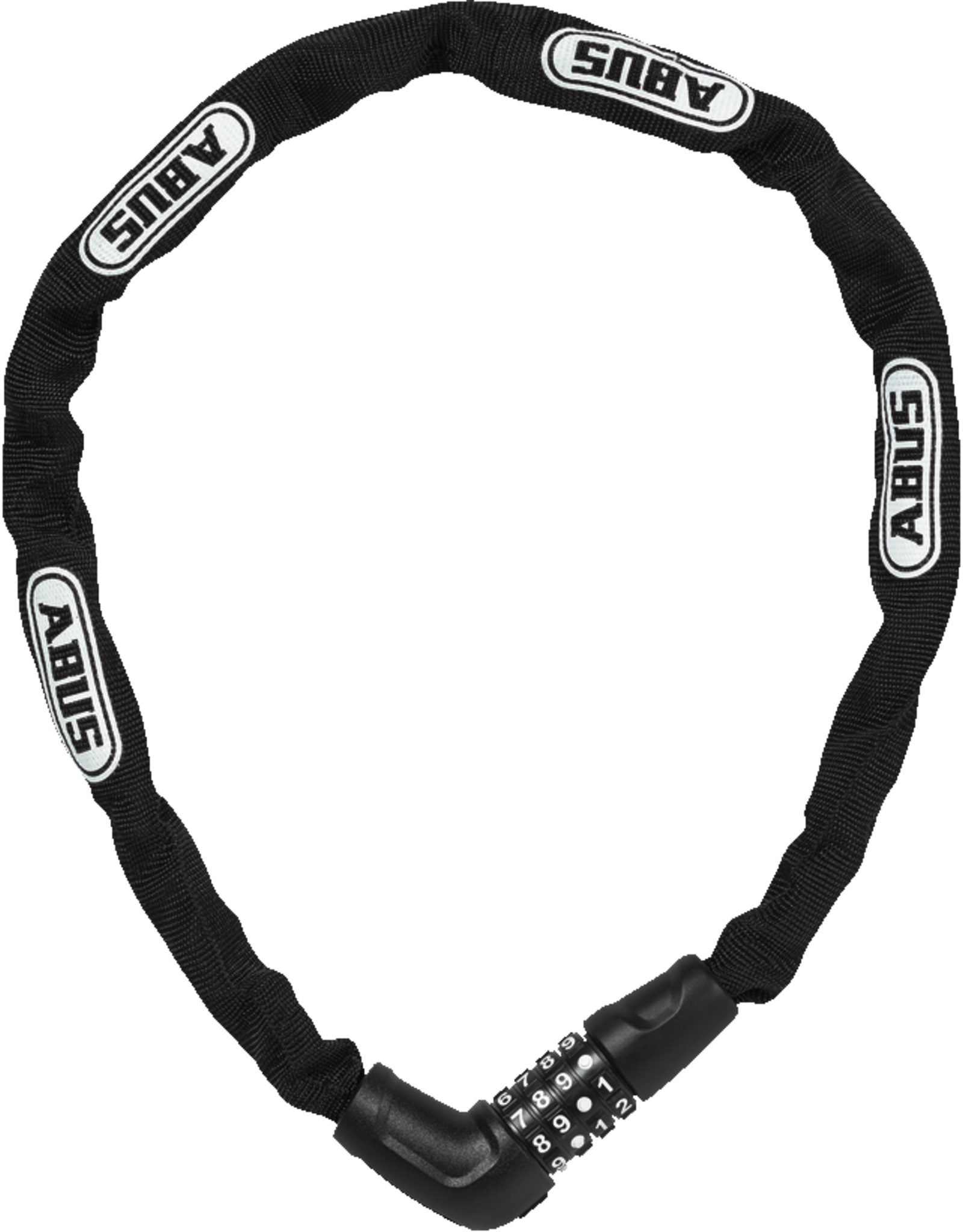 Abus, Steel-O-Chain 5805C Chain with combination lock, 5mm x 110cm (5mm x 3.6'), Black