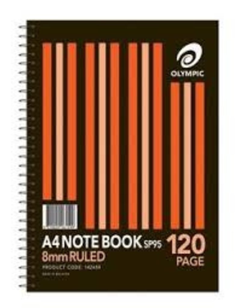 120 Page Spiral Note book A4