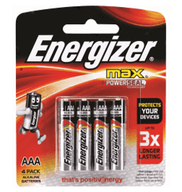 Batteries AAA pk 4