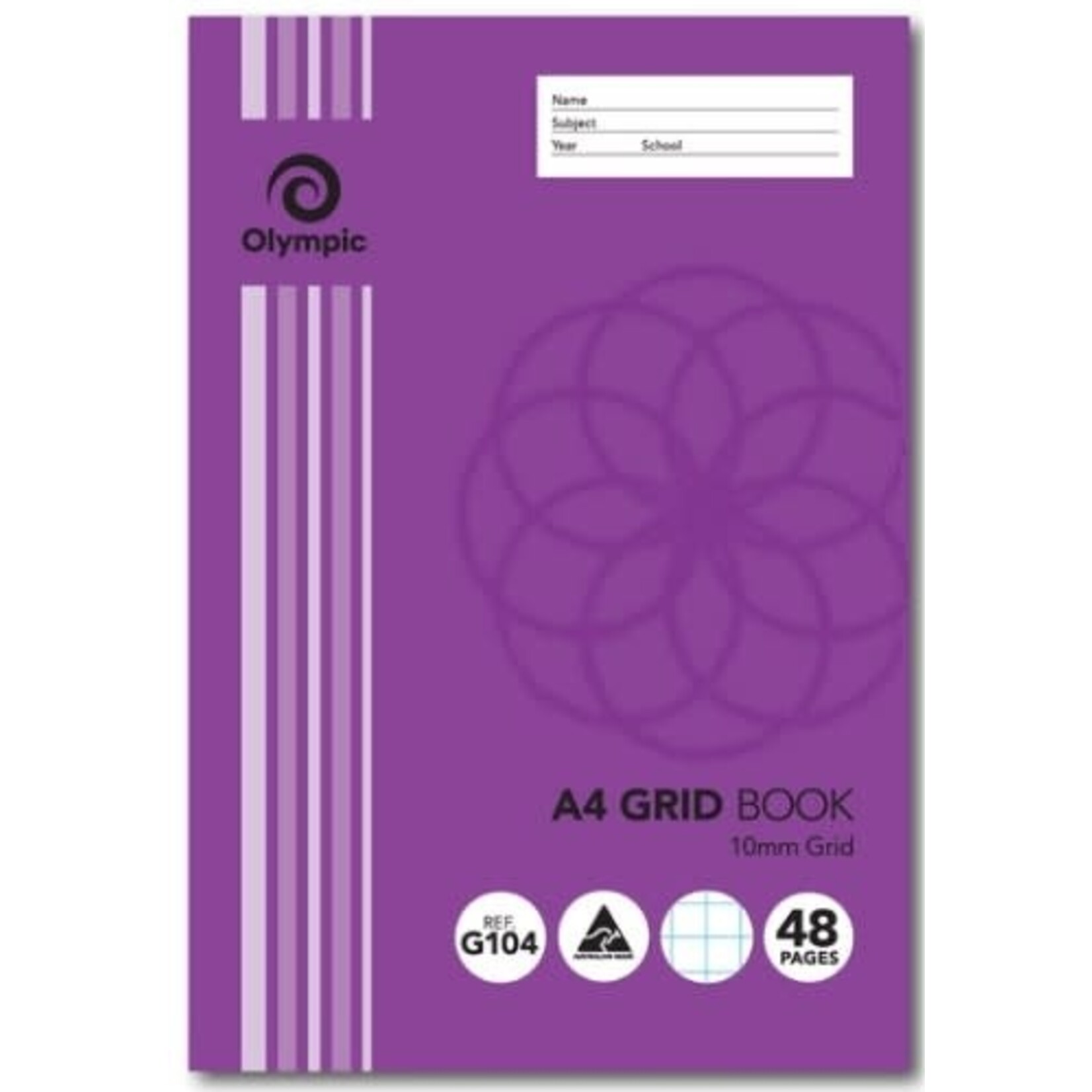 A4 48 page Grid Book 10mm Spirax 268