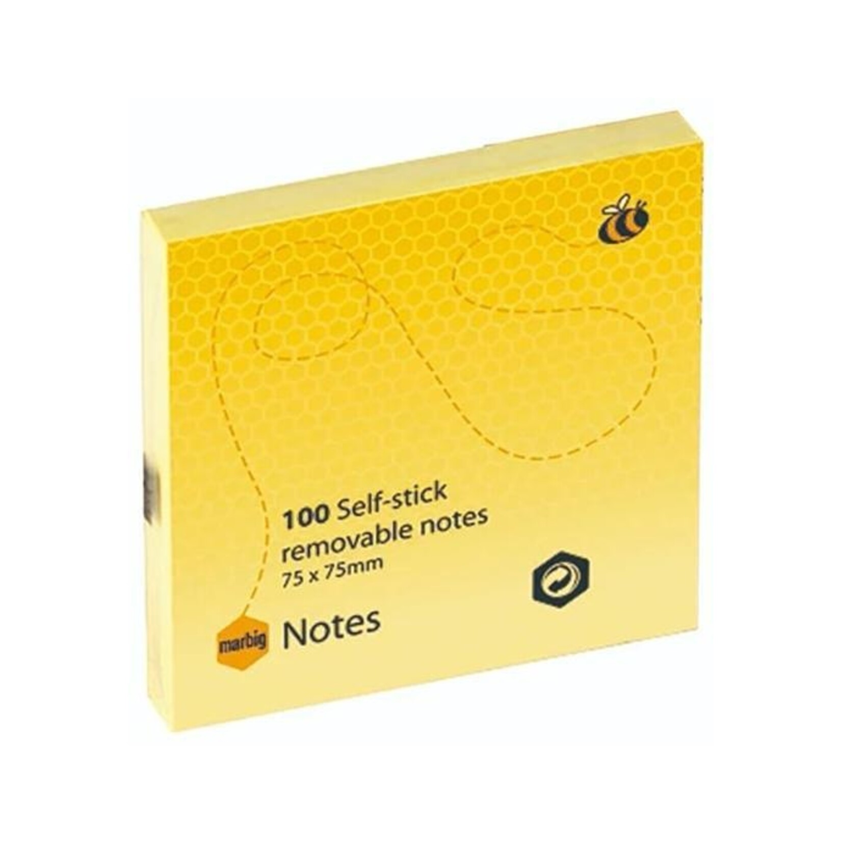 Notes Stick on 75mm x 75mm - Yellow 654