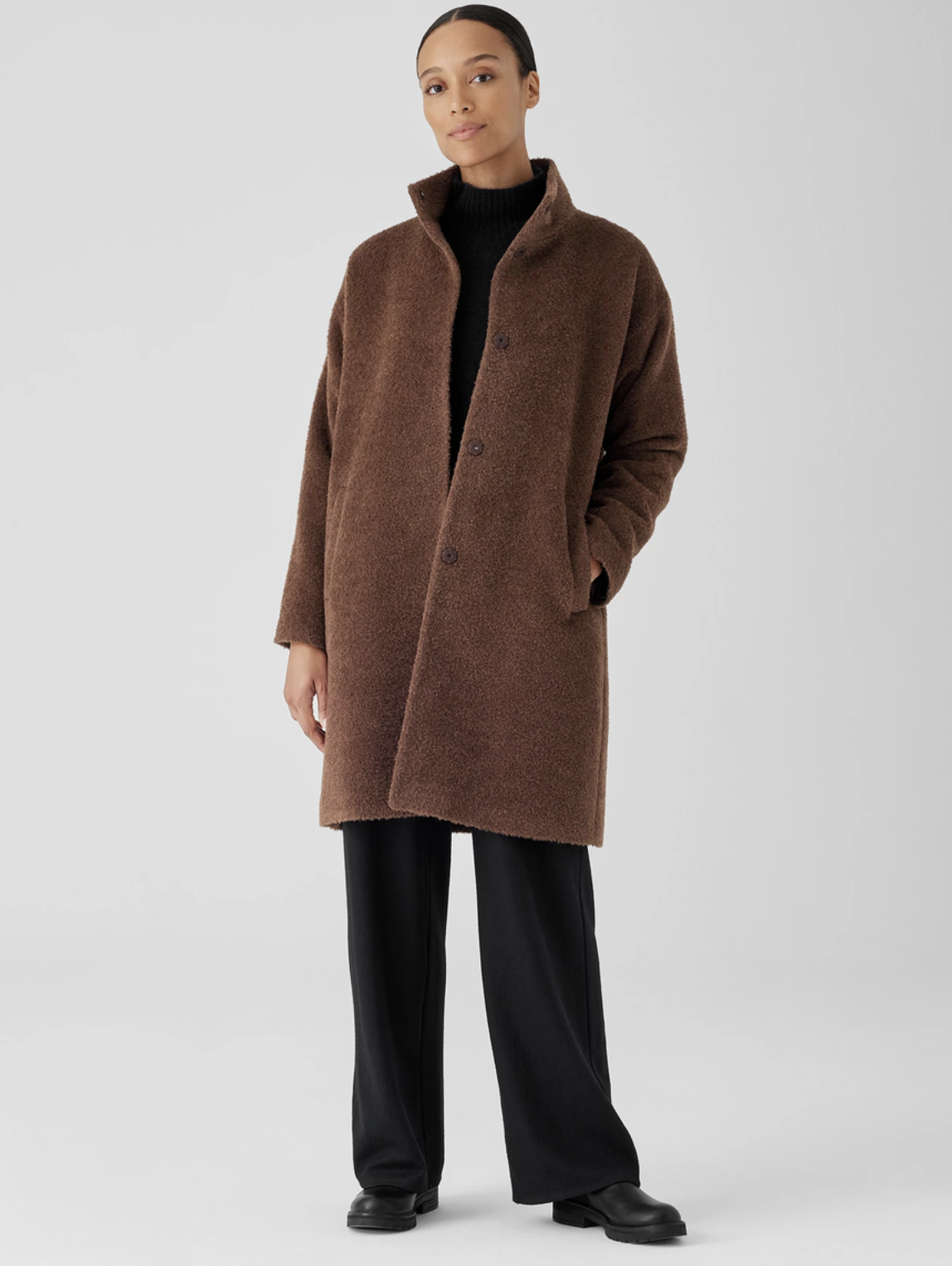 Eileen Fisher Sheared Suri Alpaca Coat STUDIO S FASHION HOUSE