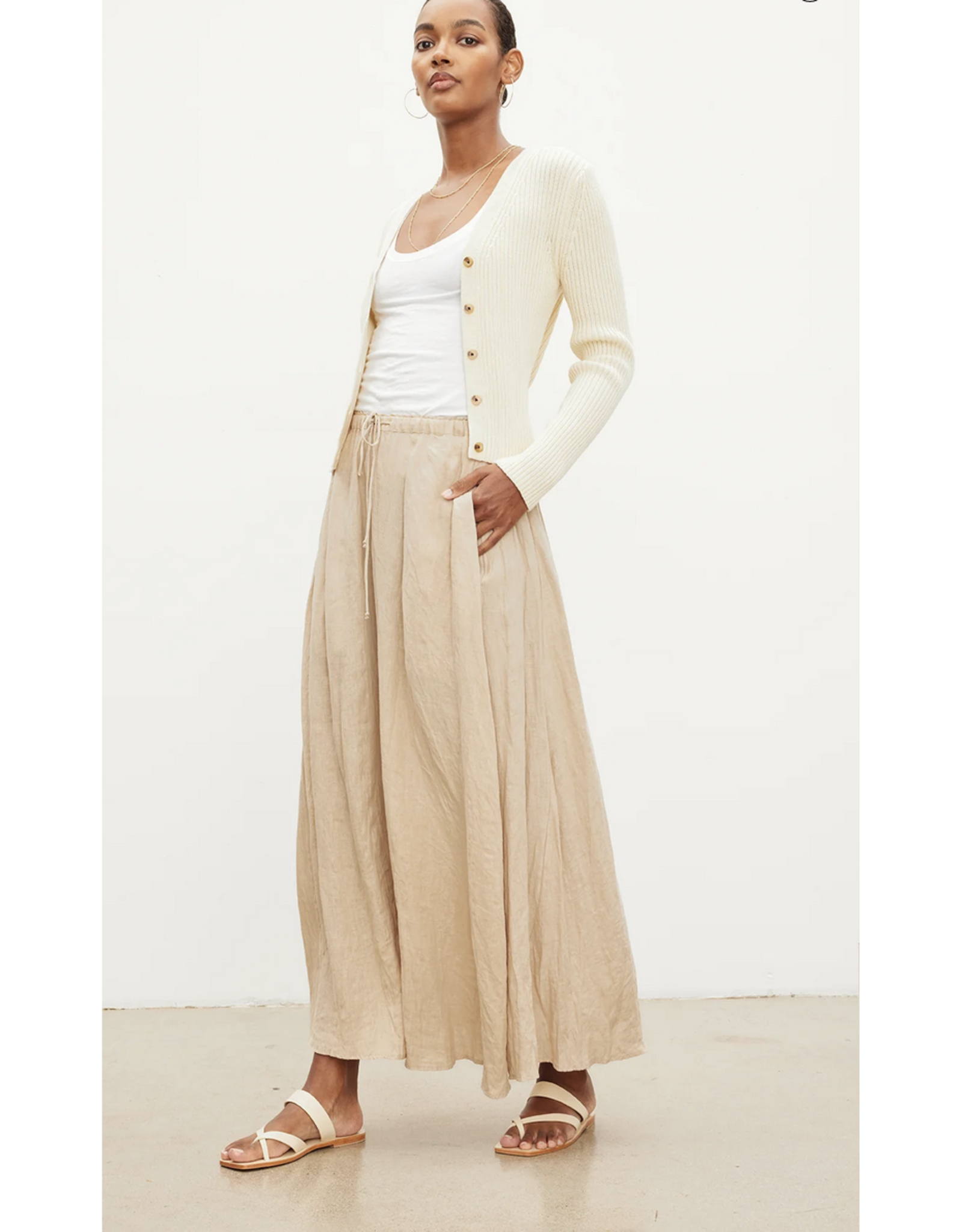 Velvet Velvet Bailey Long Linen Skirt
