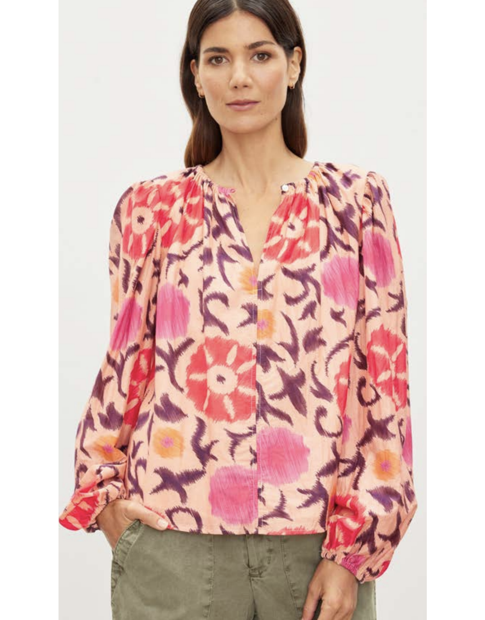 Velvet Velvet  Fraser Printed Silk Top