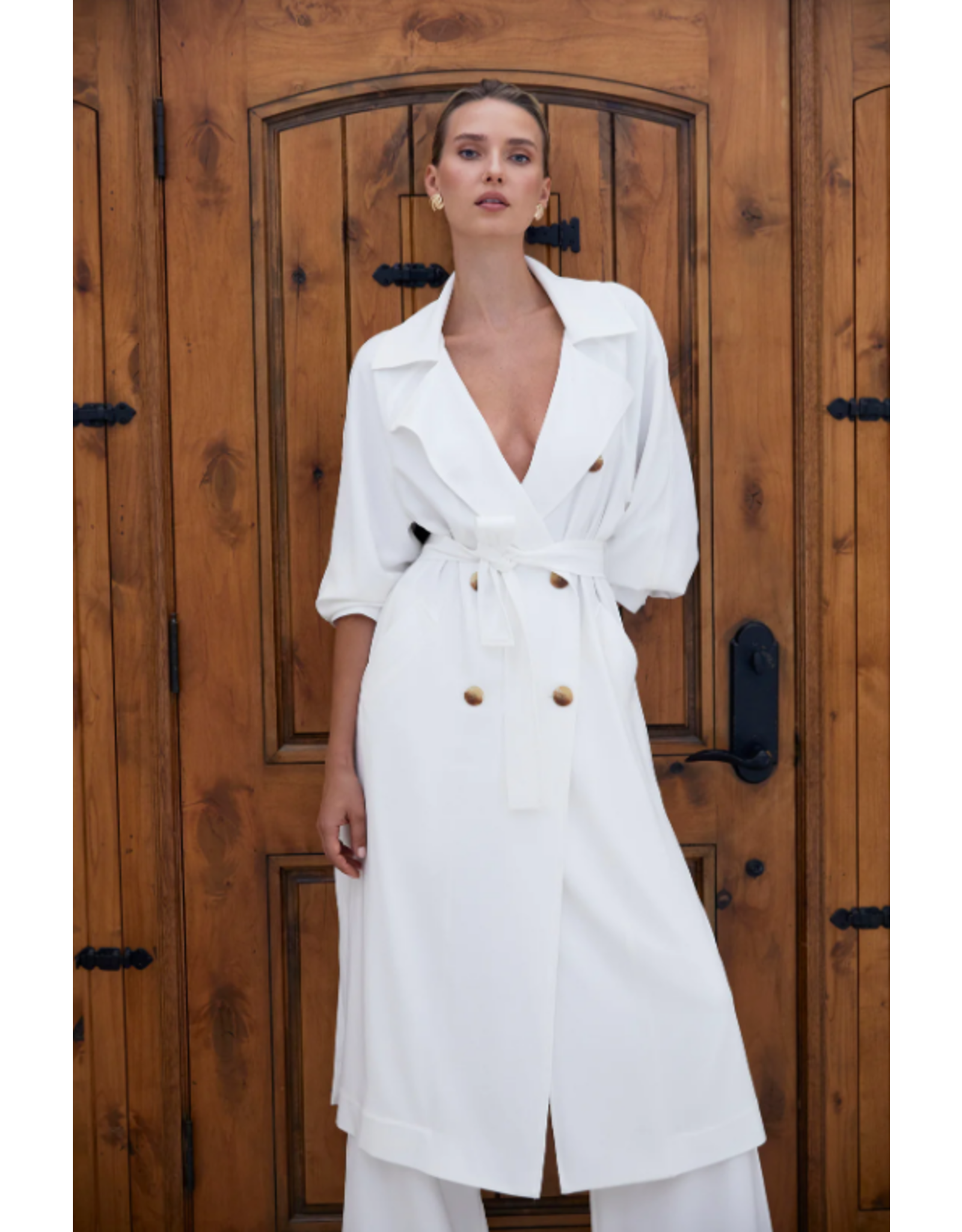 Iris Crepe Trench