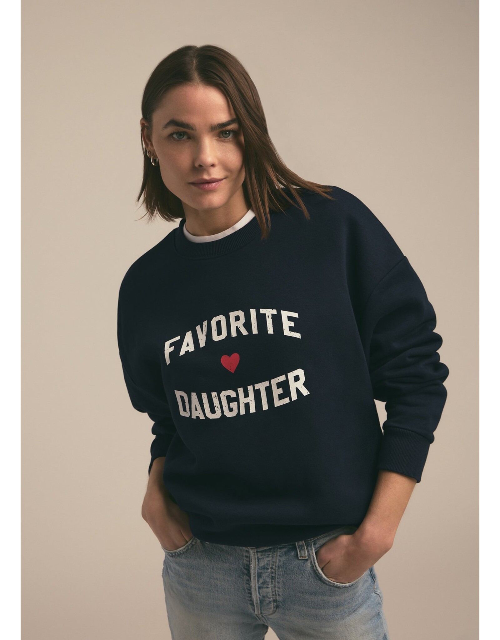 Favorite Daughter Favorite Daughter Heart Logo Sweatshirt