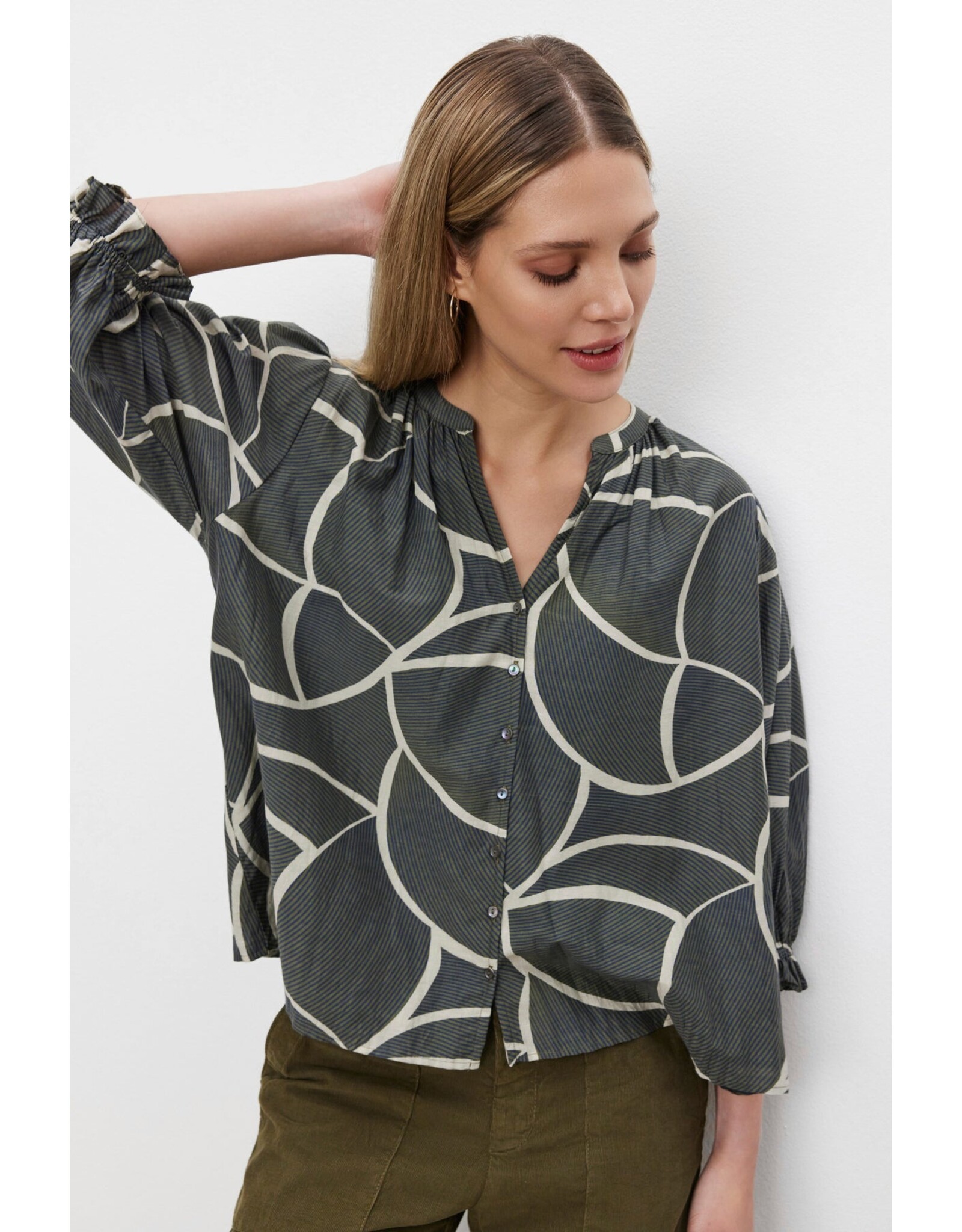 Velvet Velvet Betty Printed Silk Top