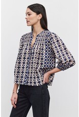 Velvet Velvet Haddon Print Cotton Top