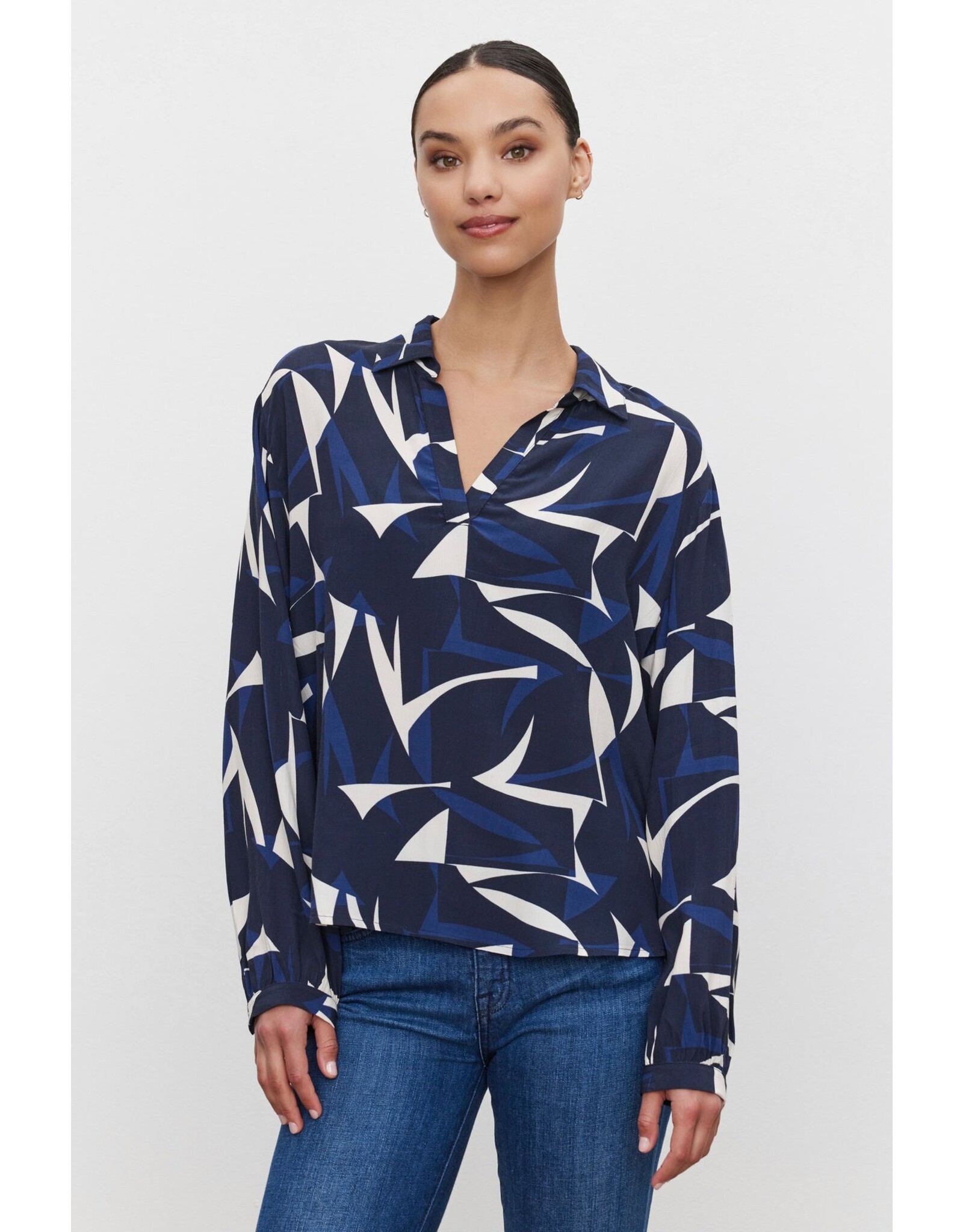 Velvet Velvet Carah Print Crepe Top