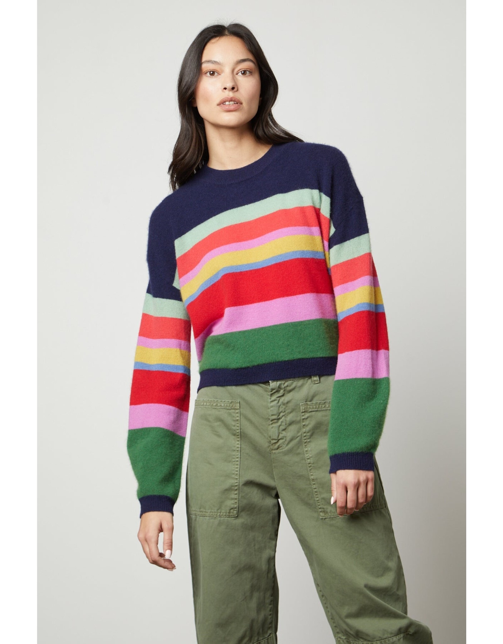 Velvet Velvet  Kacey Stripe Cashmere