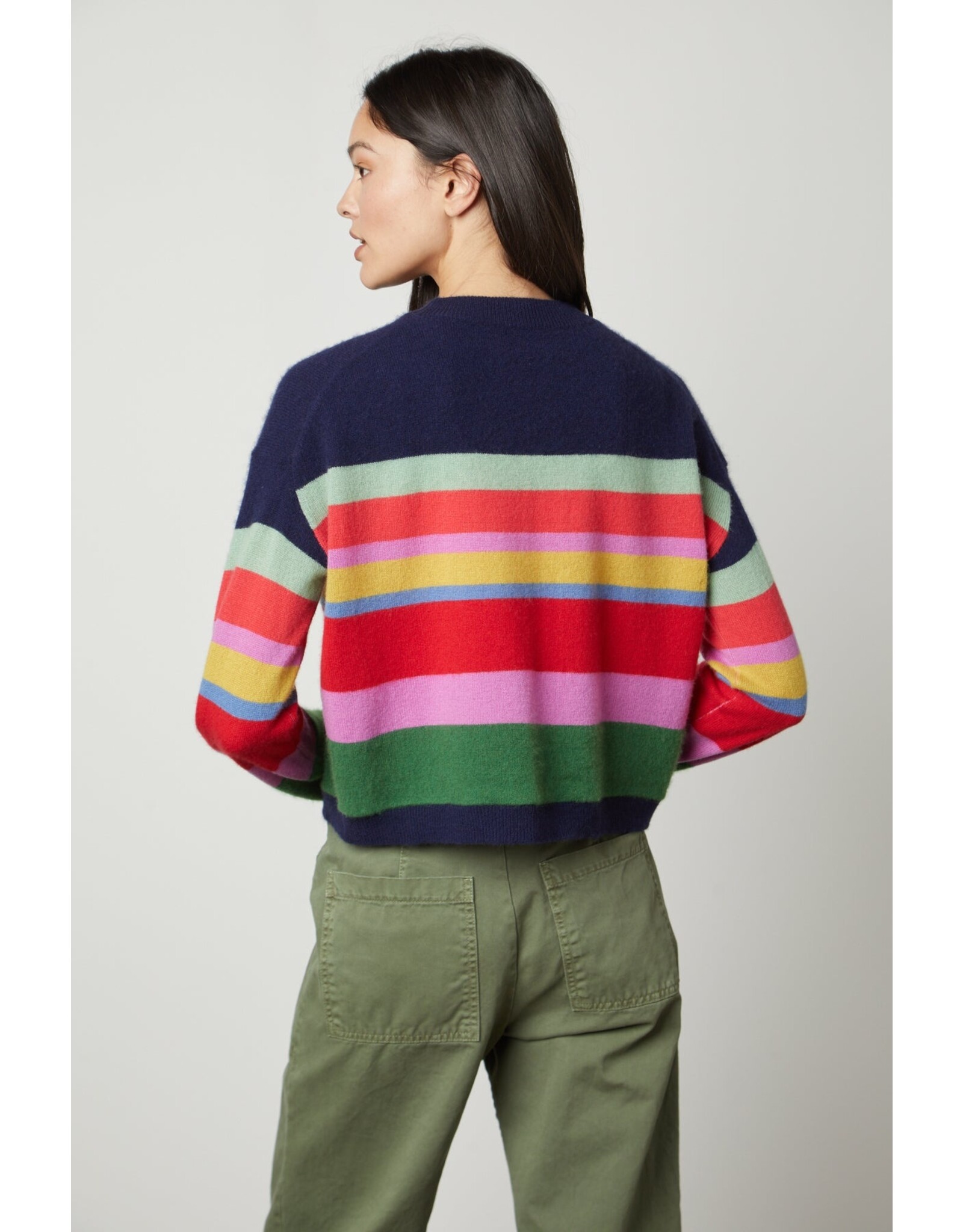 Velvet Velvet  Kacey Stripe Cashmere