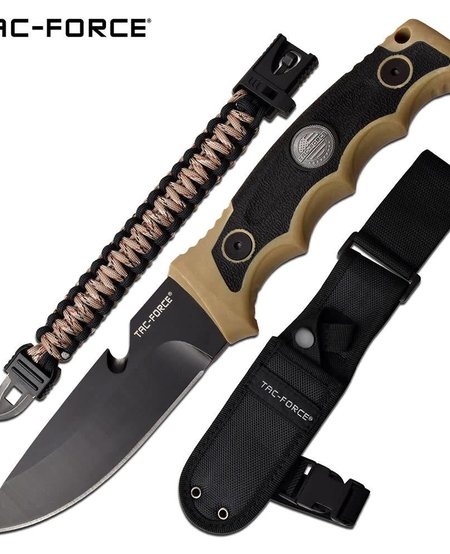 Tac-Force Fixed Blade Knife w/Paracord Bracelet