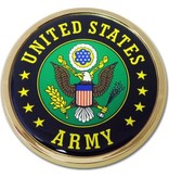 Mitchell Proffitt US Army Crest Round Auto Chrome Emblem