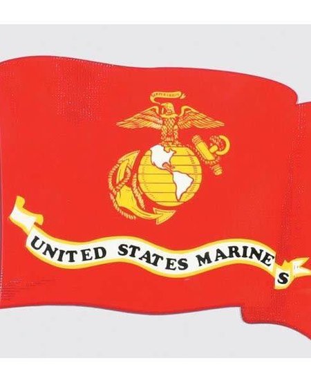 U.S. Marines Wavy Flag Window Decal