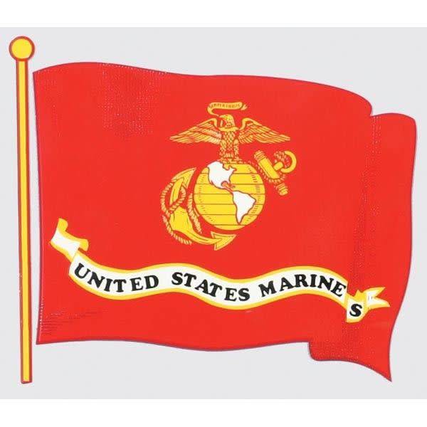 Mitchell Proffitt U.S. Marines Wavy Flag Window Decal
